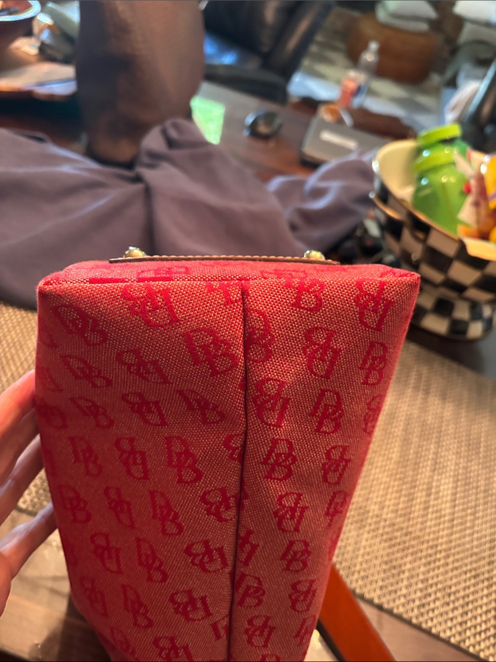 Dooney & Bourke Red Signature Canvas Shoulder Hobo - Picture 6 of 6